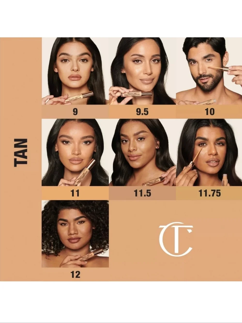 NIB Charlotte Tilbury Beautiful Skin Radiant Concealer in 9.5 Tan Dore